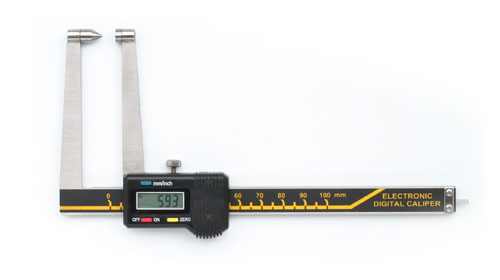 Digitale Bremsscheiben-Messschieber mit spitzer Messfläche 100 mm