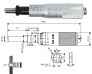 Einbaumessschraube 0-25 mm mit Spannmutter, ballig 