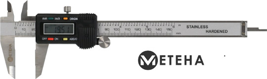 METEHA Digital Messschieber 150 mm DIN 862- ABS/Origin
