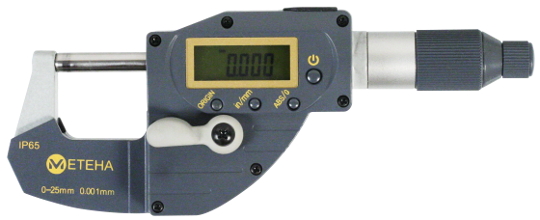 Digitale IP65 Bügelmessschraube 0-25 mm mit Schnellöffnung und nichtrotierender Spindel  