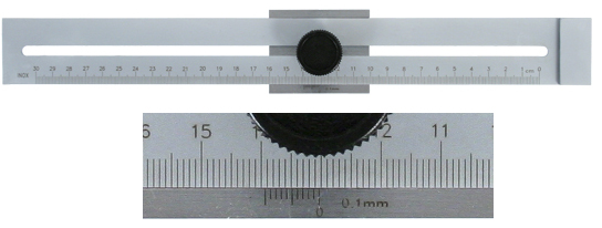 Nonius Streichmass Messwerkzeug Edelstahl Streichmaß Anreißlehre 300mm 0,1mm 