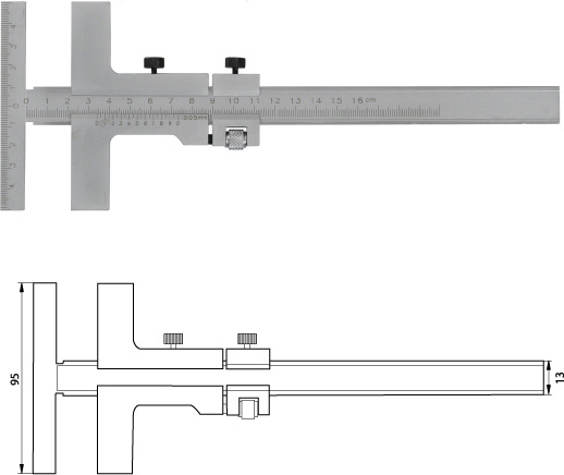 Nonius Anreissmessschieber 160 mm