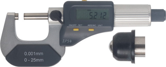 Digitale Bügelmessschraube   0-25 mm, spritzwassergeschützt nach IP54