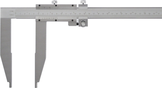 Messschieber Form E 500 mm, Messschenkellänge 150 mm, Noniuswert 0,05