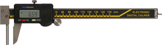 Digital Messschieber  mit stiftförmigem Amboss zur Wanddickenmessung  200 mm