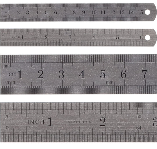 Stahlmaßstab / Stahllineal  150 mm