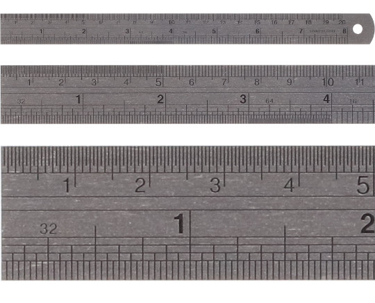 Stahlmaßstab / Stahllineal  200 mm