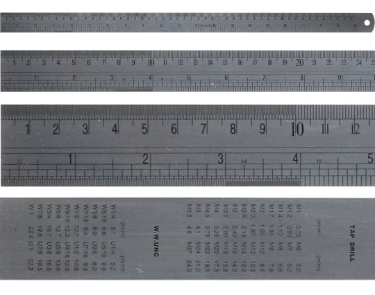 Stahlmaßstab / Stahllineal 500 mm