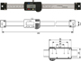 Digitaler Anbaumessschieber (horizontal)   150 mm 