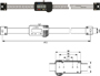Digitaler Anbaumessschieber (horizontal)   300 mm 