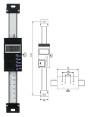 Digitaler Anbaumessschieber (vertikal)   400 mm 