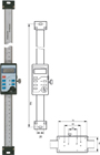 Digitaler Anbaumessschieber (vertikal)   500 mm 