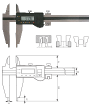 Digitaler Werkstattmessschieber  1500 mm, Form B 