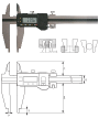 Digitaler Werkstatt-Messschieber  2000 mm, Form B 