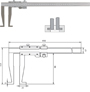 METEHA Nonius Innennuten-Messschieber  40-340 mm / 95 mm