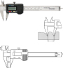 Digitaler Messschieber spitzen Messschenkeln 100 mm 