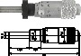 Einbaumessschraube 0-13 mm mit Spannmutter, plan 