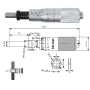 Einbaumessschraube 0-25 mm mit Spannmutter, plan 